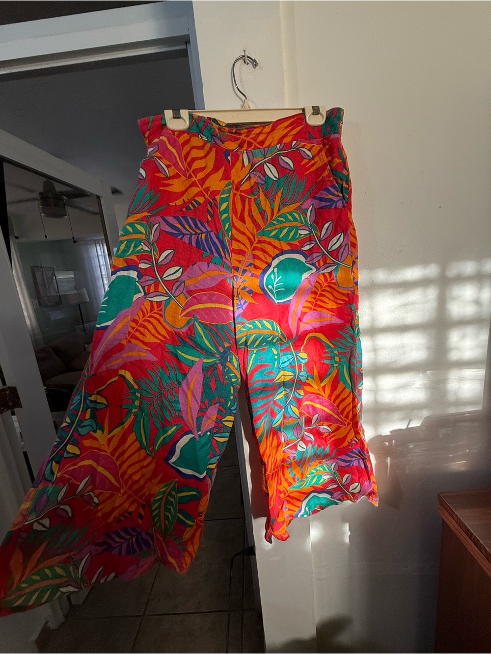 C&C California Multicolor Tropical Print Wide-Leg Shorts